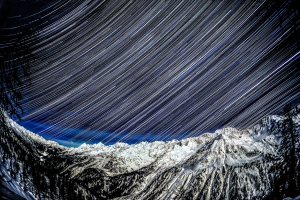 Startrails, Nufenenpass, Switzerland