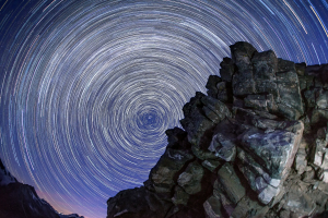 Startrails at Aletschgletscher, Switzerland