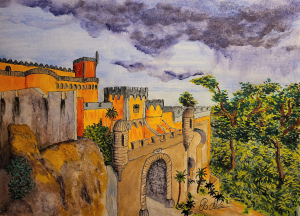 Castelo dos Mouros, water color on cotton paper