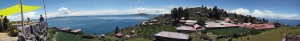 Titicaca lake from Amantani