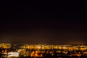 Zurich lake by night