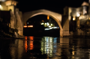 Mostar by night, Bosnia