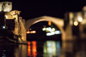 Mostar by night, Bosnia